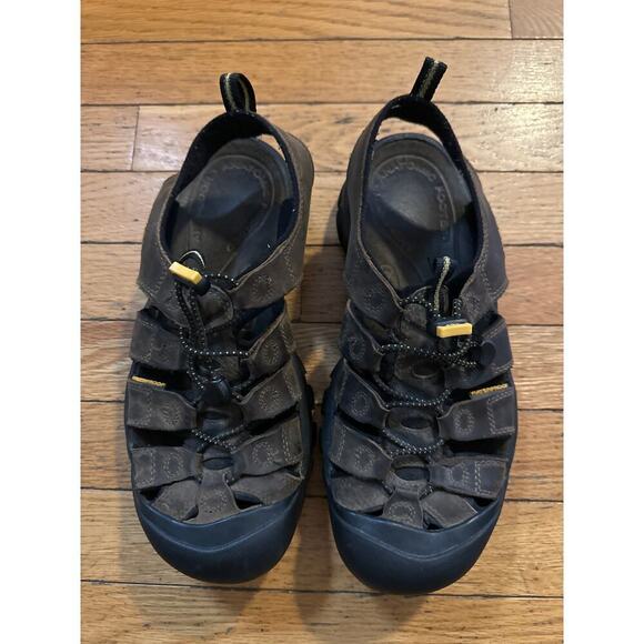 Men’s Size 8.5 KEEN Newport H2 Brown Nubuck Waterproof Sport Sandals - Picture 4 of 6